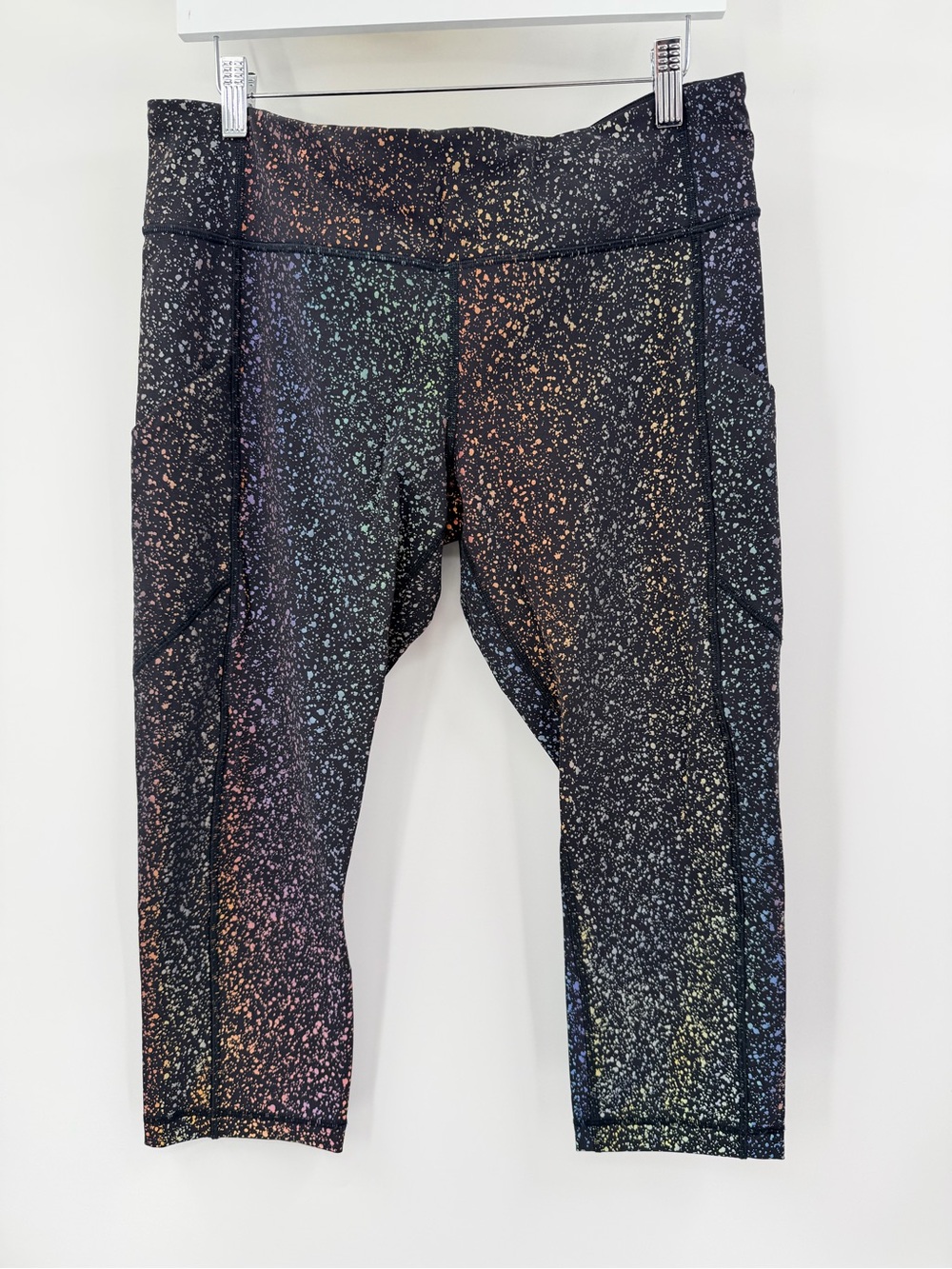 Lululemon Seawheeze 2017 Rainbow Reflective Speed Crop 21” Tights 12